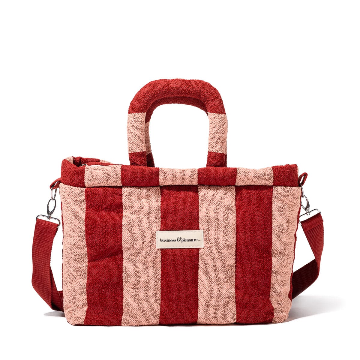 The Cloud Cooler Tote Bag - Terry Terracotta Stripe Cloud Cooler Tote Bag Business & Pleasure Co Aus 