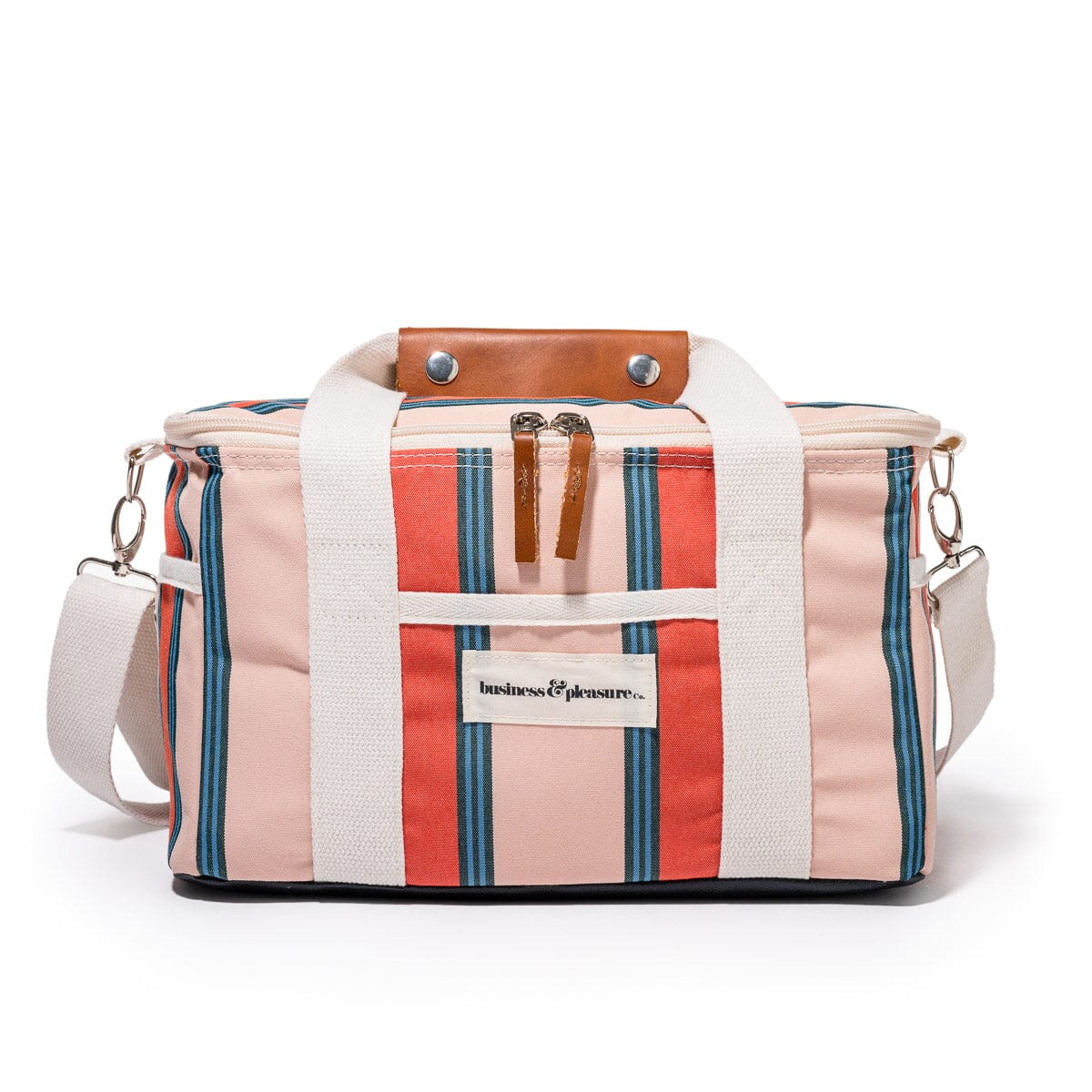 The Premium Cooler Bag - Bistro Dusty Pink Stripe Premium Cooler Business & Pleasure Co Aus 