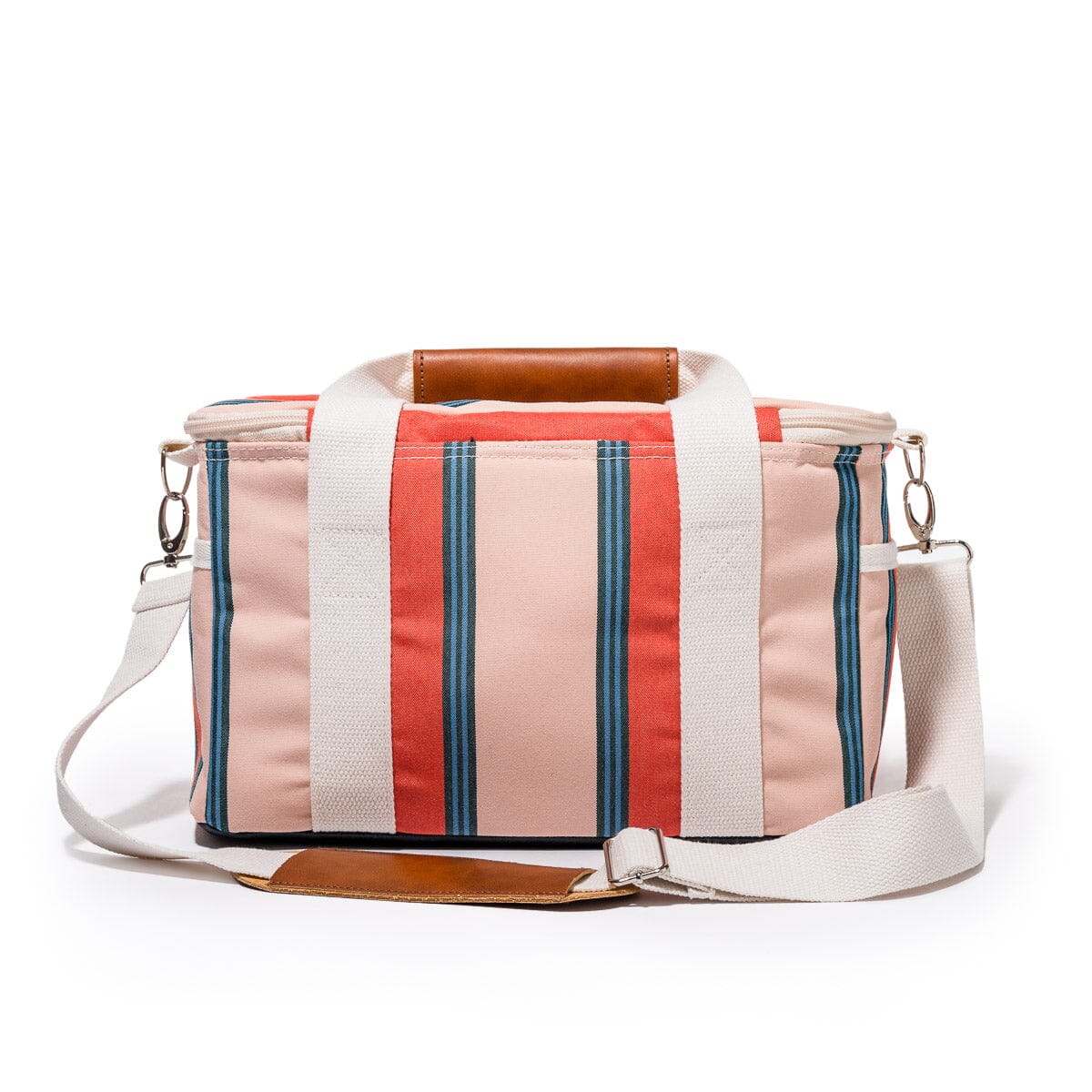 The Premium Cooler Bag - Bistro Dusty Pink Stripe Premium Cooler Business & Pleasure Co Aus 