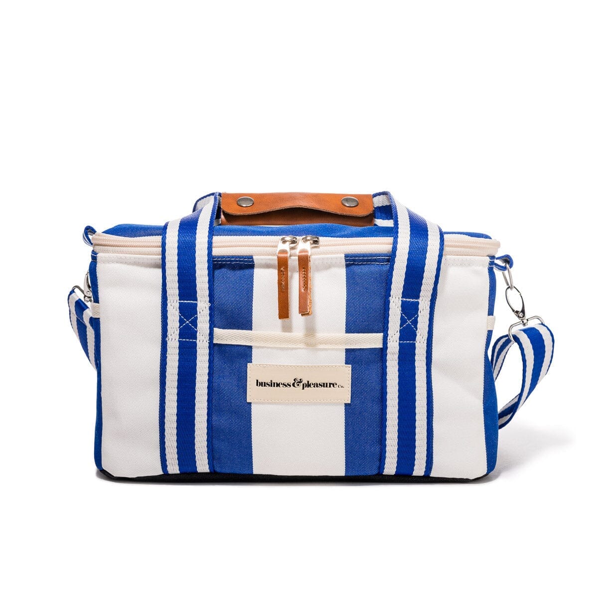 Product image of The Premium Cooler Bag - Crew Mediterranean Blue Stripe Premium Cooler Business & Pleasure Co. 