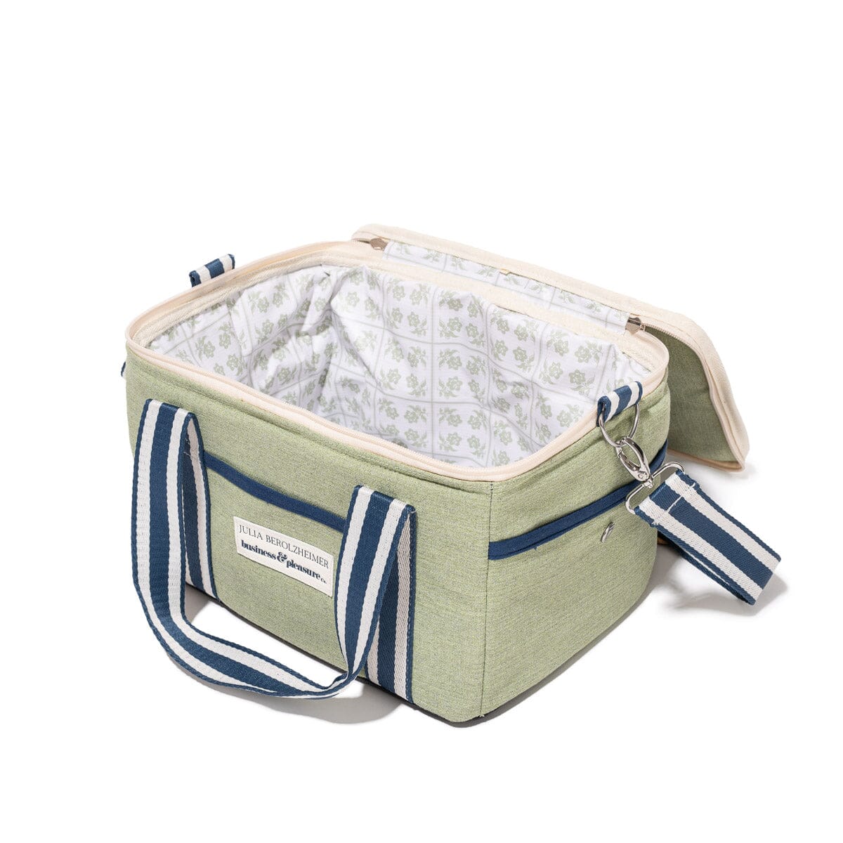 The Premium Cooler Bag x Julia Berolzheimer in Green Stripes Premium Cooler Bag B&P Co. x Julia Berolzheimer 