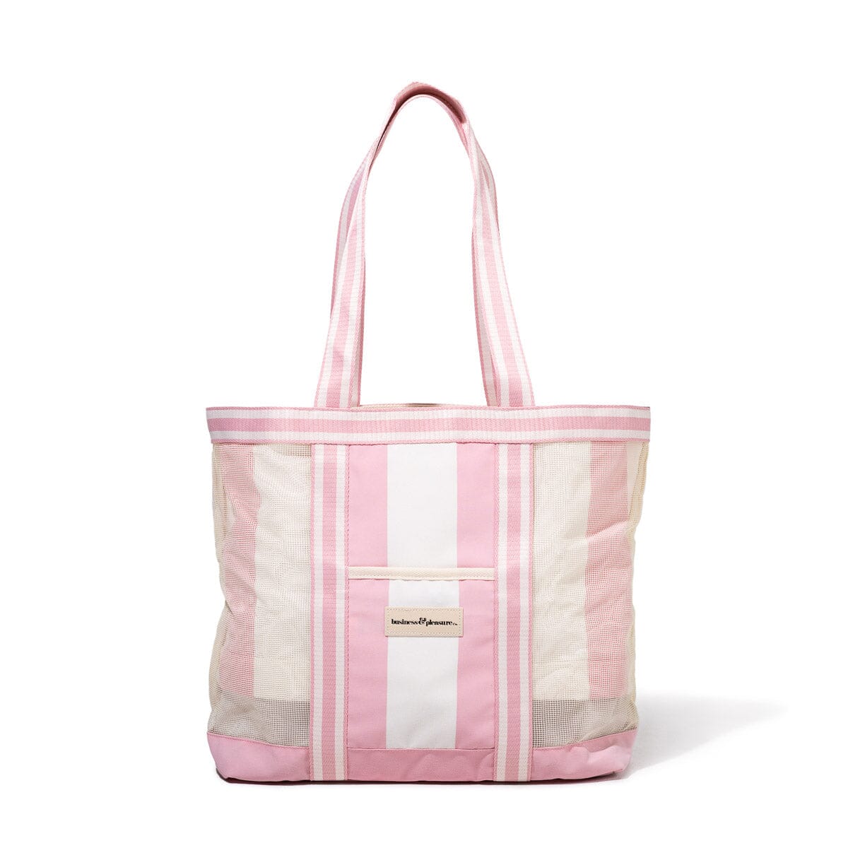 The Mesh Beach Bag - Crew Pink Stripe Mesh Beach Bag Business & Pleasure Co Aus 