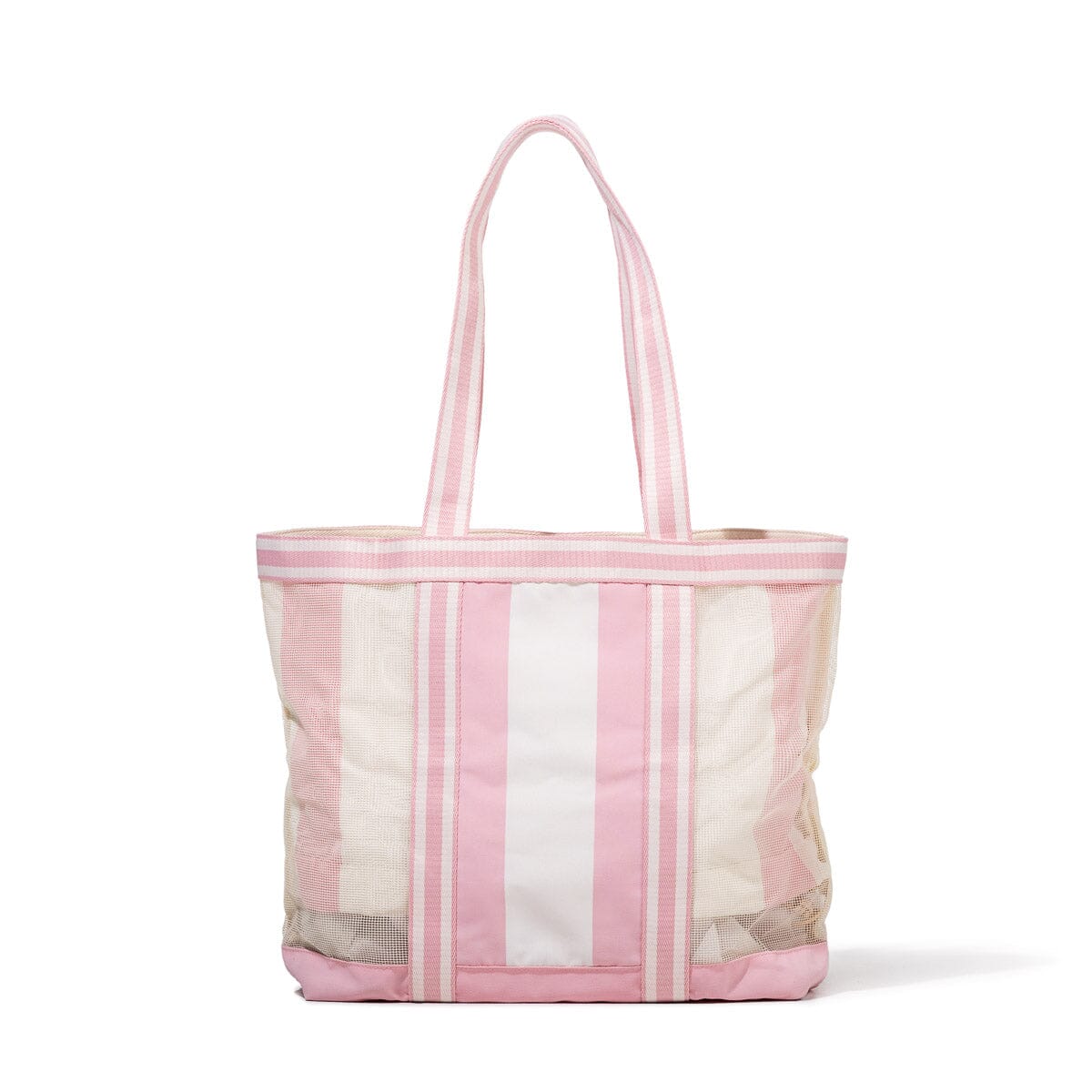 The Mesh Beach Bag - Crew Pink Stripe Mesh Beach Bag Business & Pleasure Co Aus 
