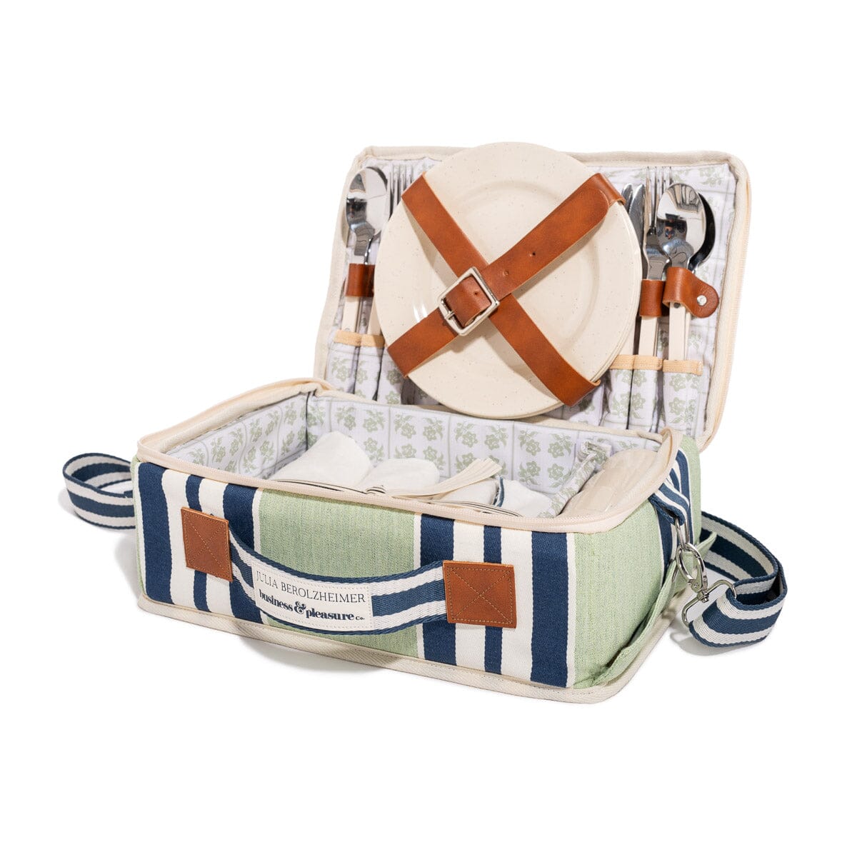 Product image of The Picnic Set x Julia Berolzheimer in Green Stripes Picnic Set B&P Co. x Julia Berolzheimer 