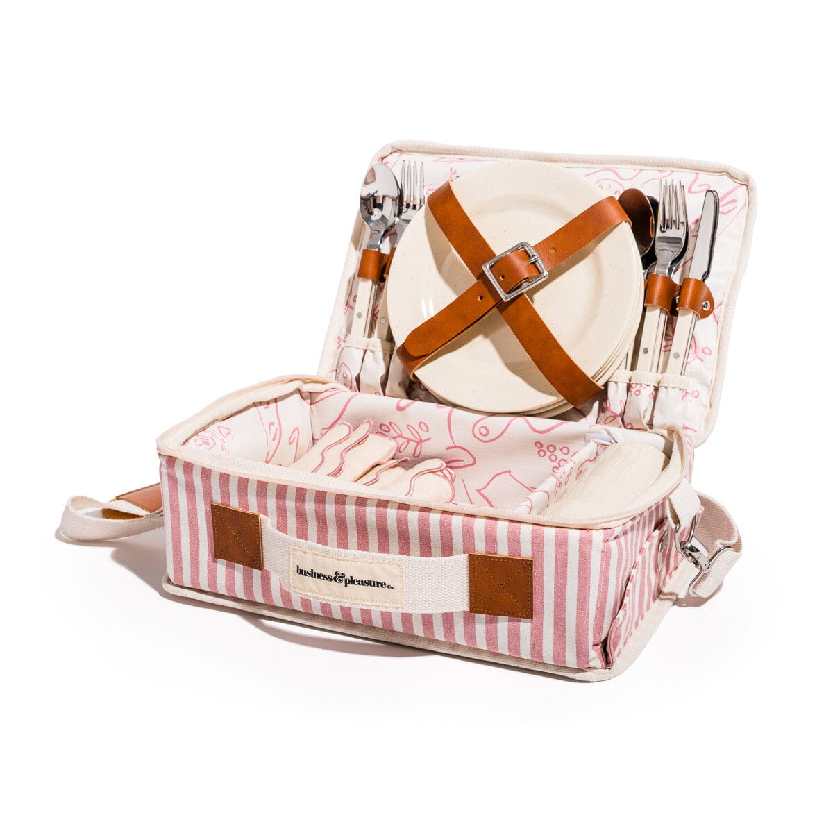 The Picnic Set - Lauren's Pink Stripe Picnic Set Business & Pleasure Co Aus 