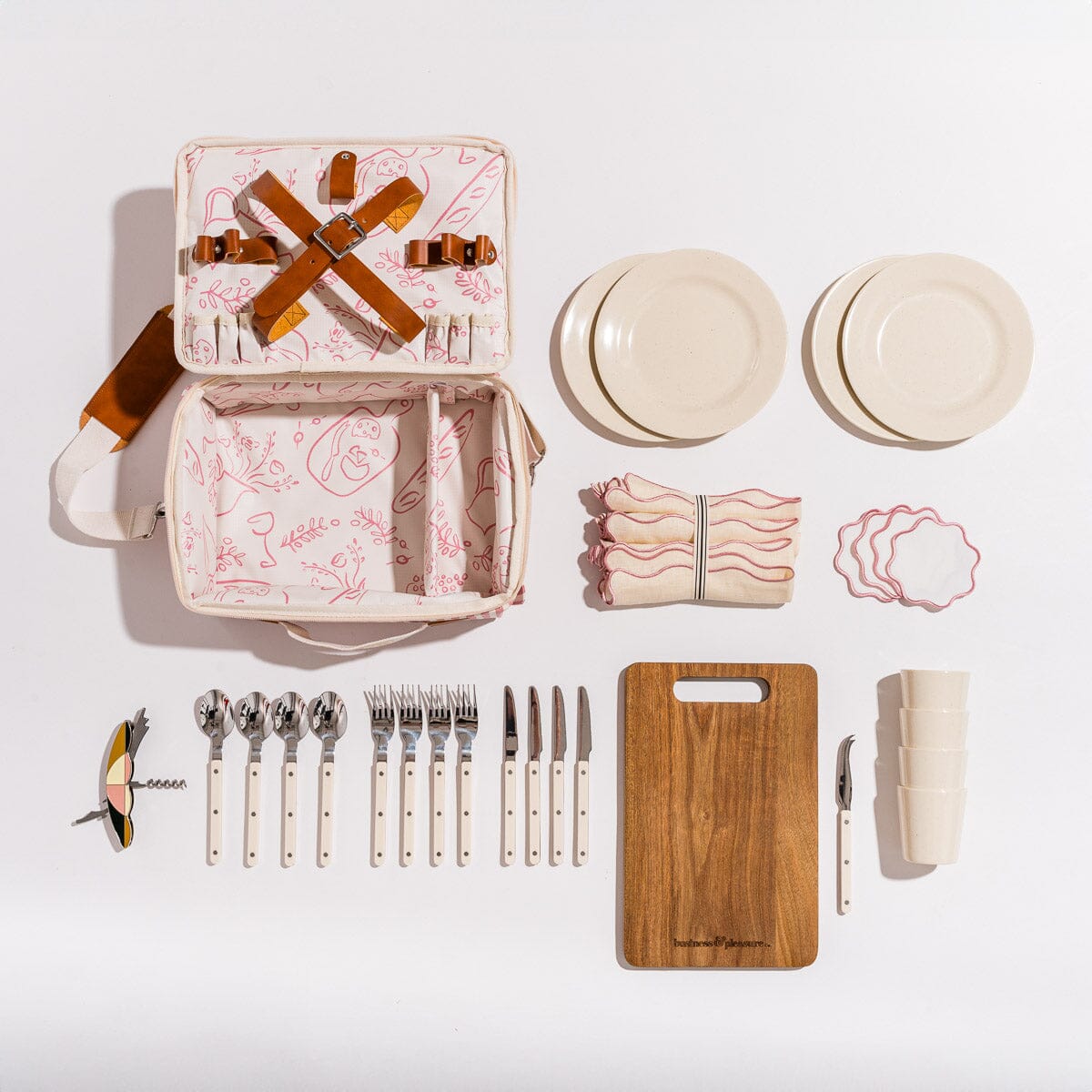 The Picnic Set - Lauren's Pink Stripe Picnic Set Business & Pleasure Co Aus 