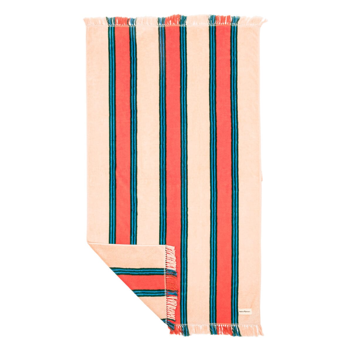 The Beach Towel - Bistro Dusty Pink Stripe Beach Towel Business & Pleasure Co Aus 