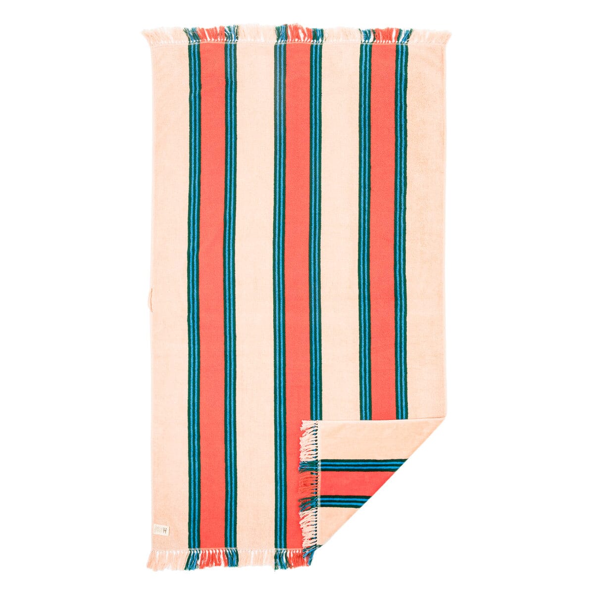 The Beach Towel - Bistro Dusty Pink Stripe Beach Towel Business & Pleasure Co Aus 