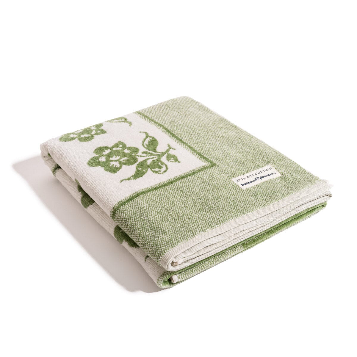 Product image of The Beach Towel x Julia Berolzheimer in Jacquard Green Beach Towel B&P Co. x Julia Berolzheimer 