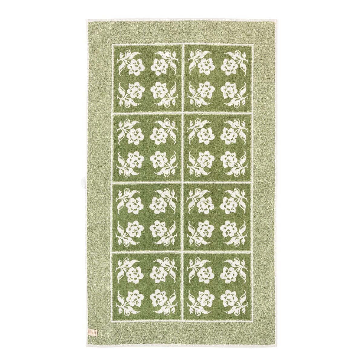 The Beach Towel x Julia Berolzheimer in Jacquard Green Beach Towel B&P Co. x Julia Berolzheimer 