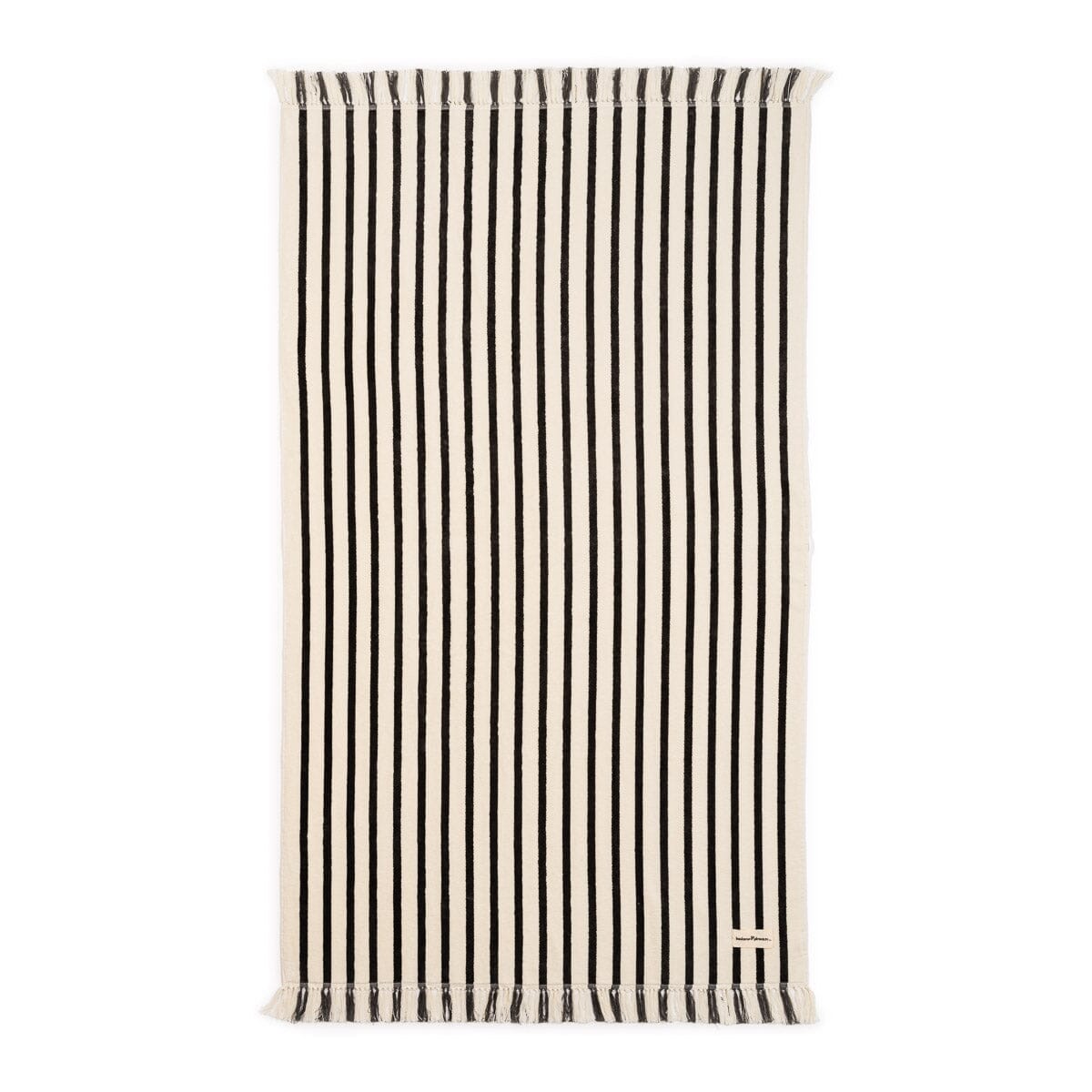 The Beach Towel - Monaco Black Stripe Beach Towel Business & Pleasure Co Aus 