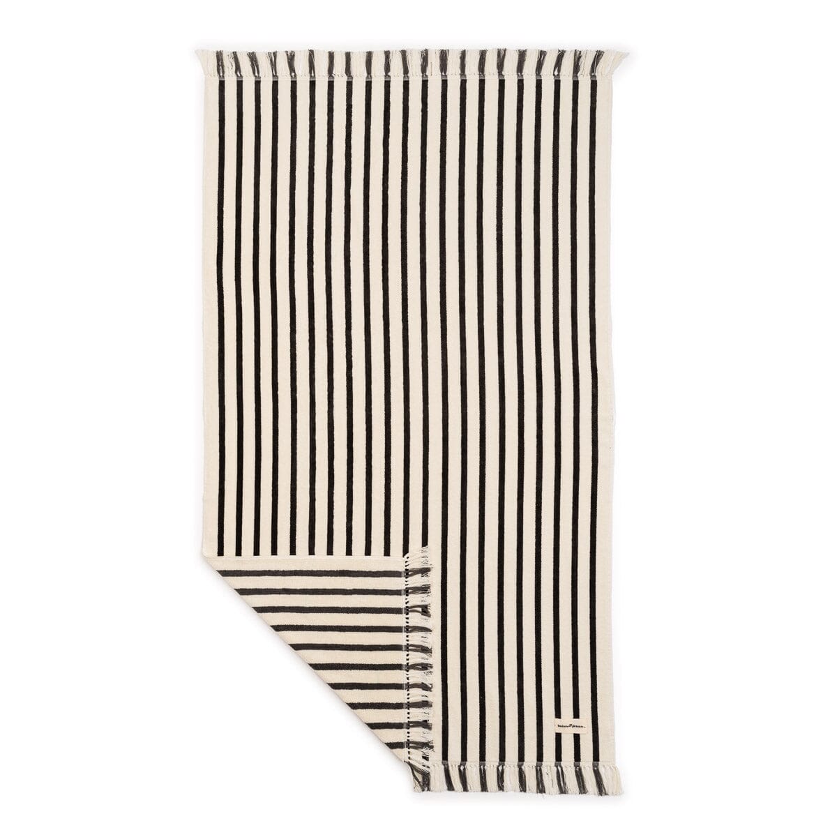 The Beach Towel - Monaco Black Stripe Beach Towel Business & Pleasure Co Aus 