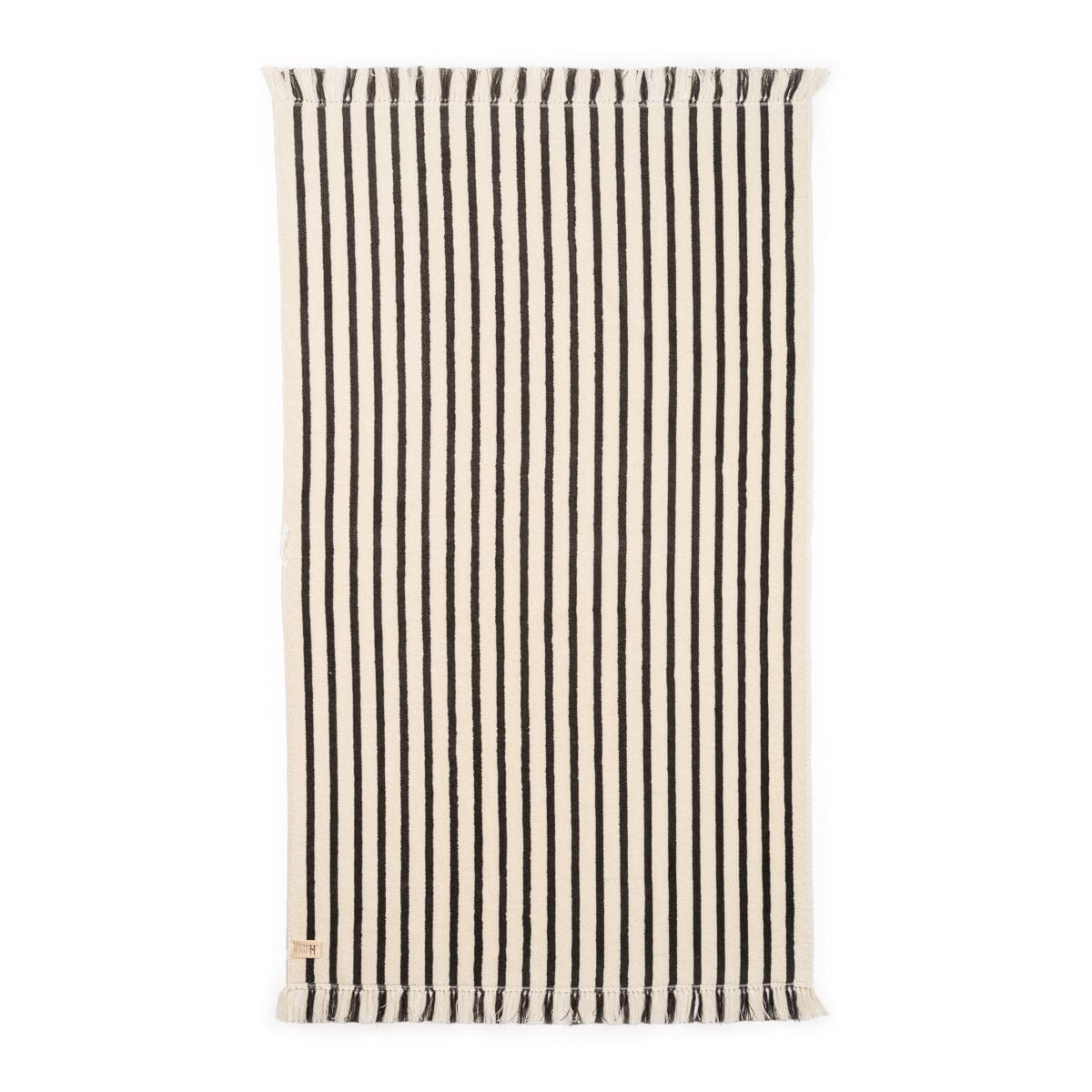 The Beach Towel - Monaco Black Stripe Beach Towel Business & Pleasure Co Aus 