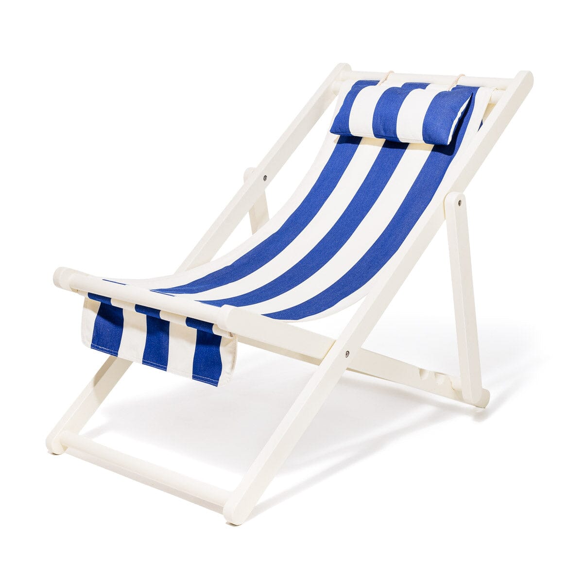 Product image of The Sling Chair - Acacia White - Crew Mediterranean Blue Stripe Sling Chair Business & Pleasure Co. 
