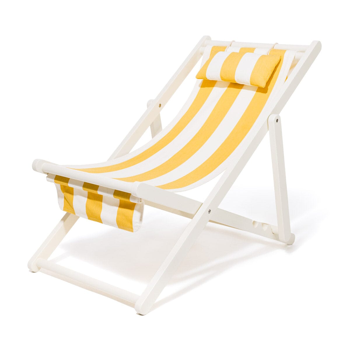 Product image of The Sling Chair - Acacia White - Crew Mimosa Yellow Stripe Sling Chair Business & Pleasure Co. 