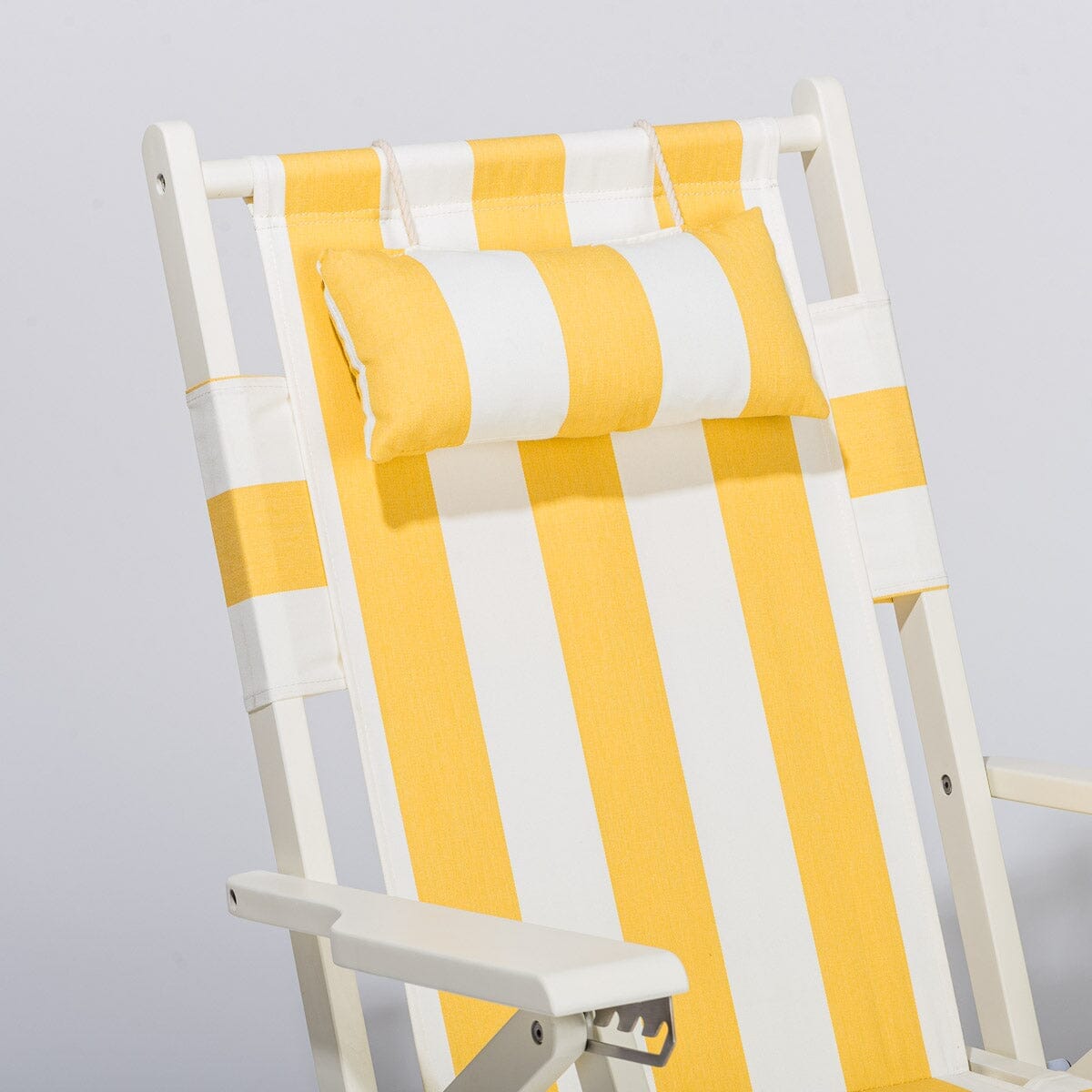 The Tommy Chair - Acacia White - Crew Mimosa Yellow Stripe Tommy Chair Business & Pleasure Co. 