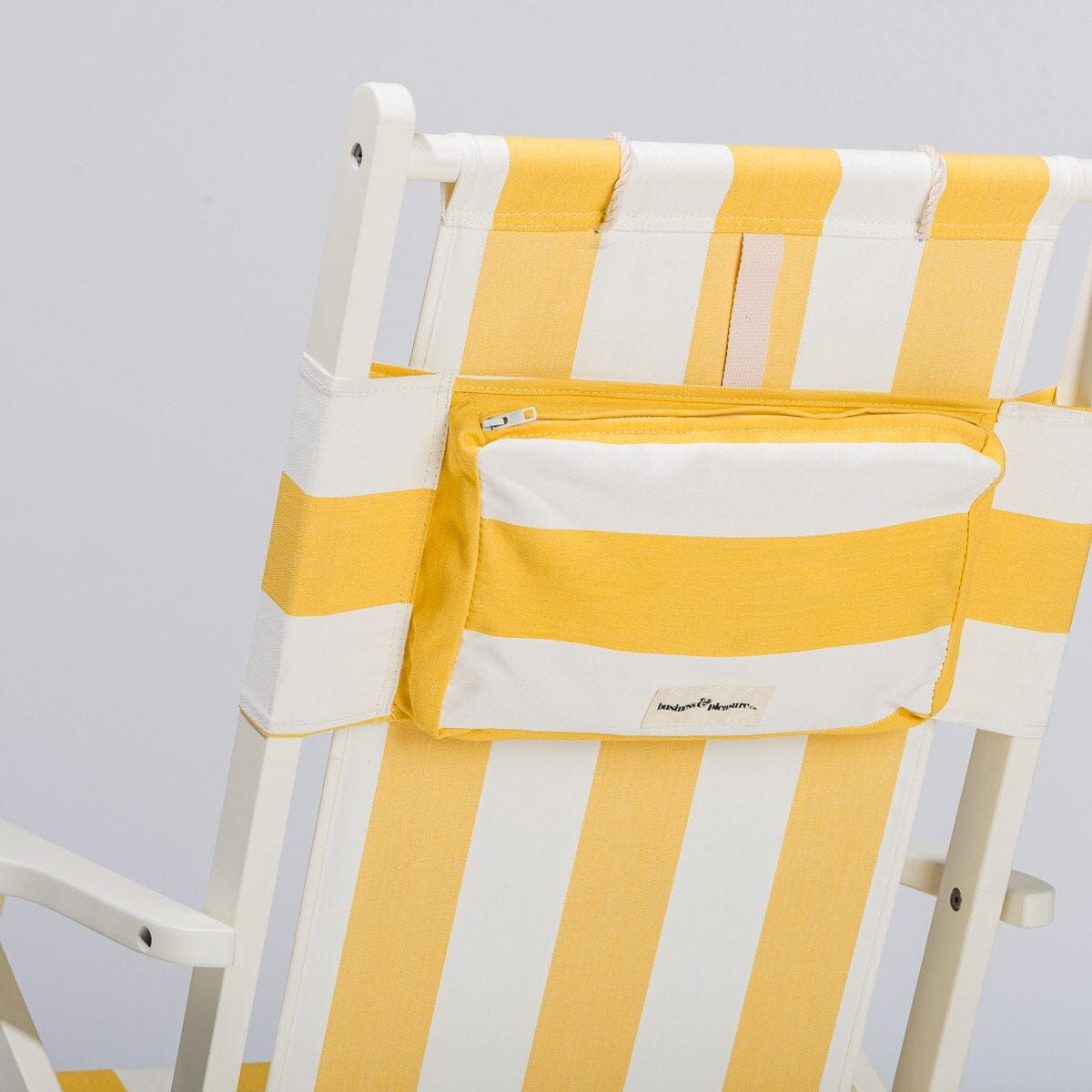 The Tommy Chair - Acacia White - Crew Mimosa Yellow Stripe Tommy Chair Business & Pleasure Co. 