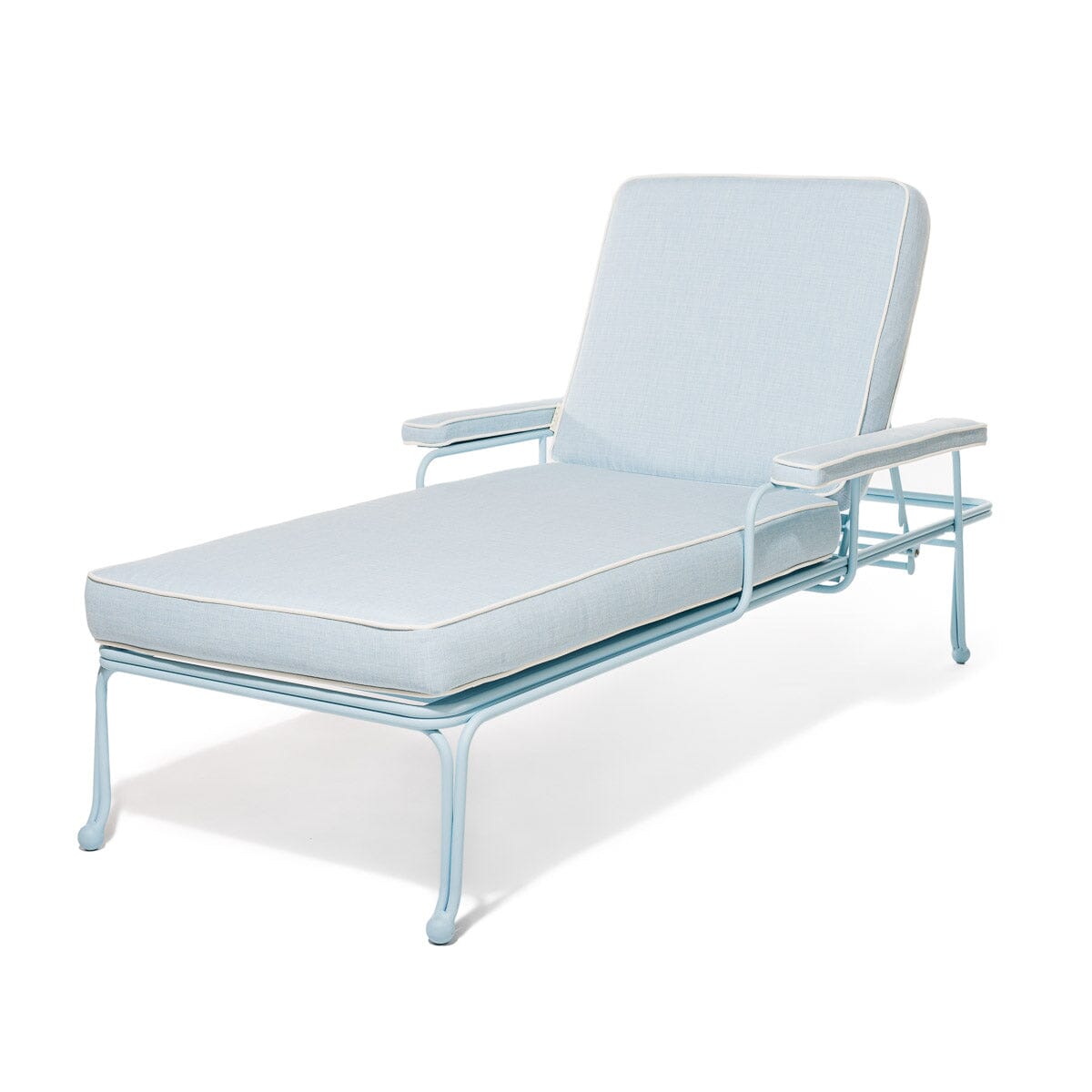 Product image of The Waterhouse Sun Lounger in Powder Blue | Powder Blue Frame Waterhouse Sun Lounger Kit Business & Pleasure Co. 
