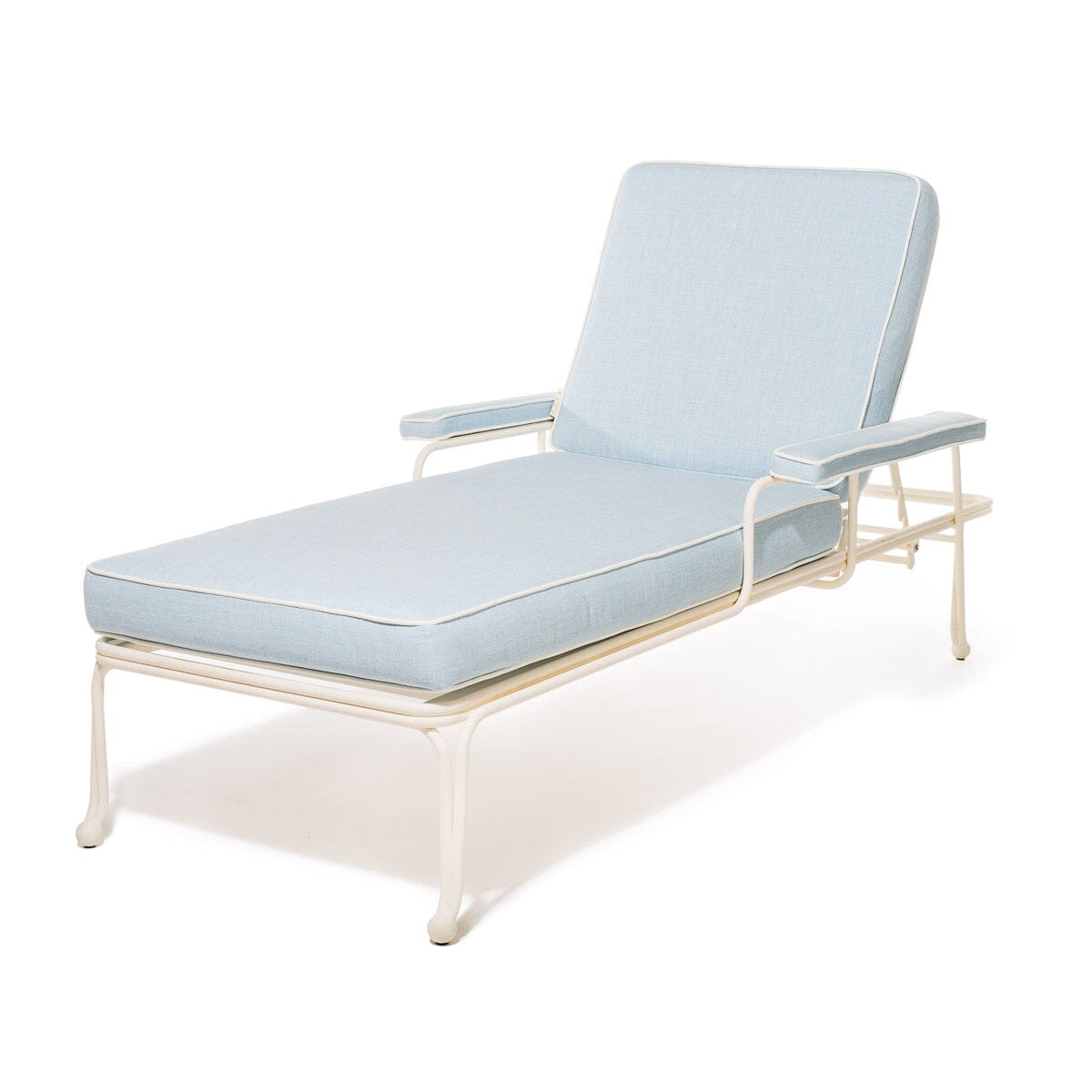 Product image of The Waterhouse Sun Lounger in Powder Blue | Antique White Frame Waterhouse Sun Lounger Kit Business & Pleasure Co. 