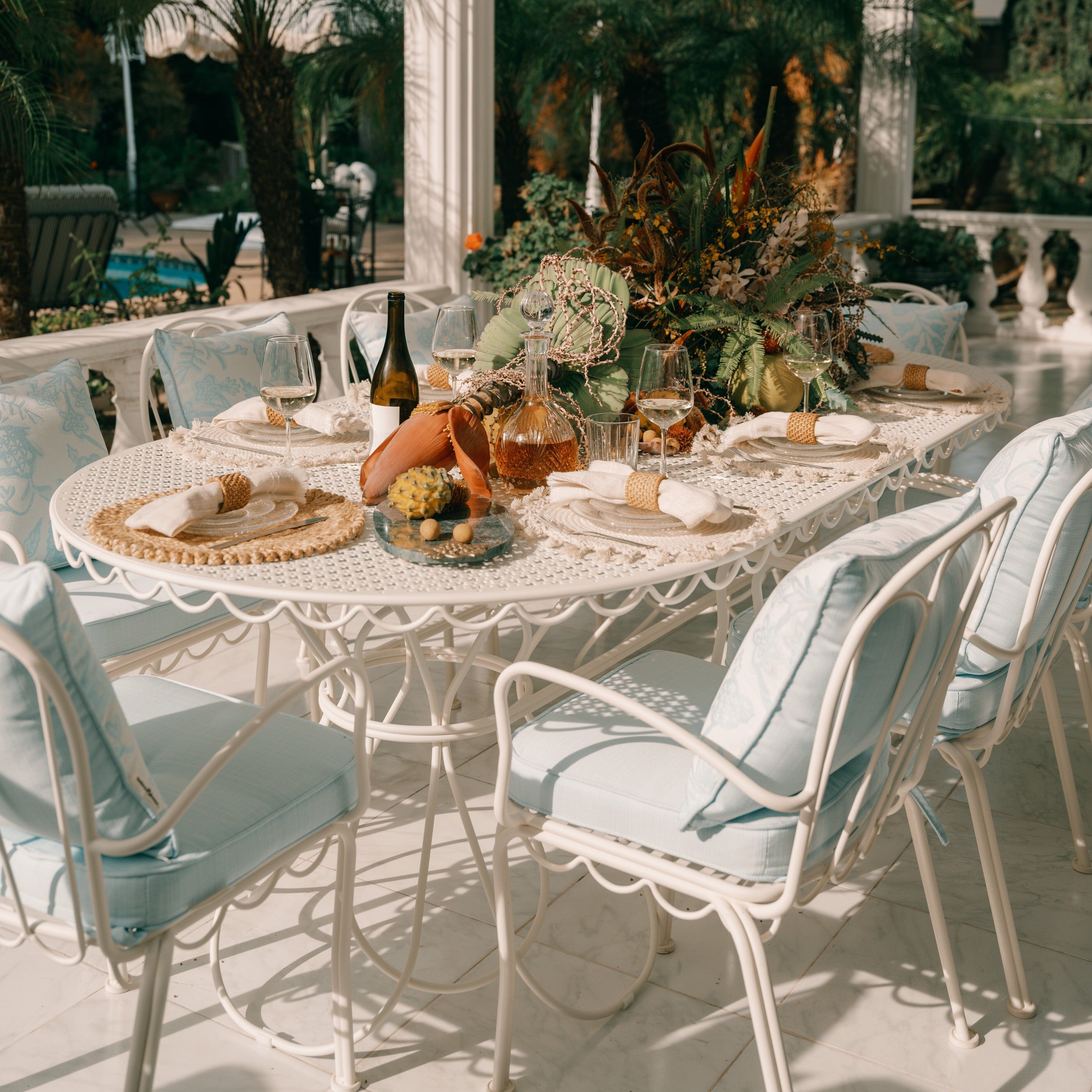 The Al Fresco Oval Dining Table - Antique White Al Fresco Dining Table Business & Pleasure Co Aus 