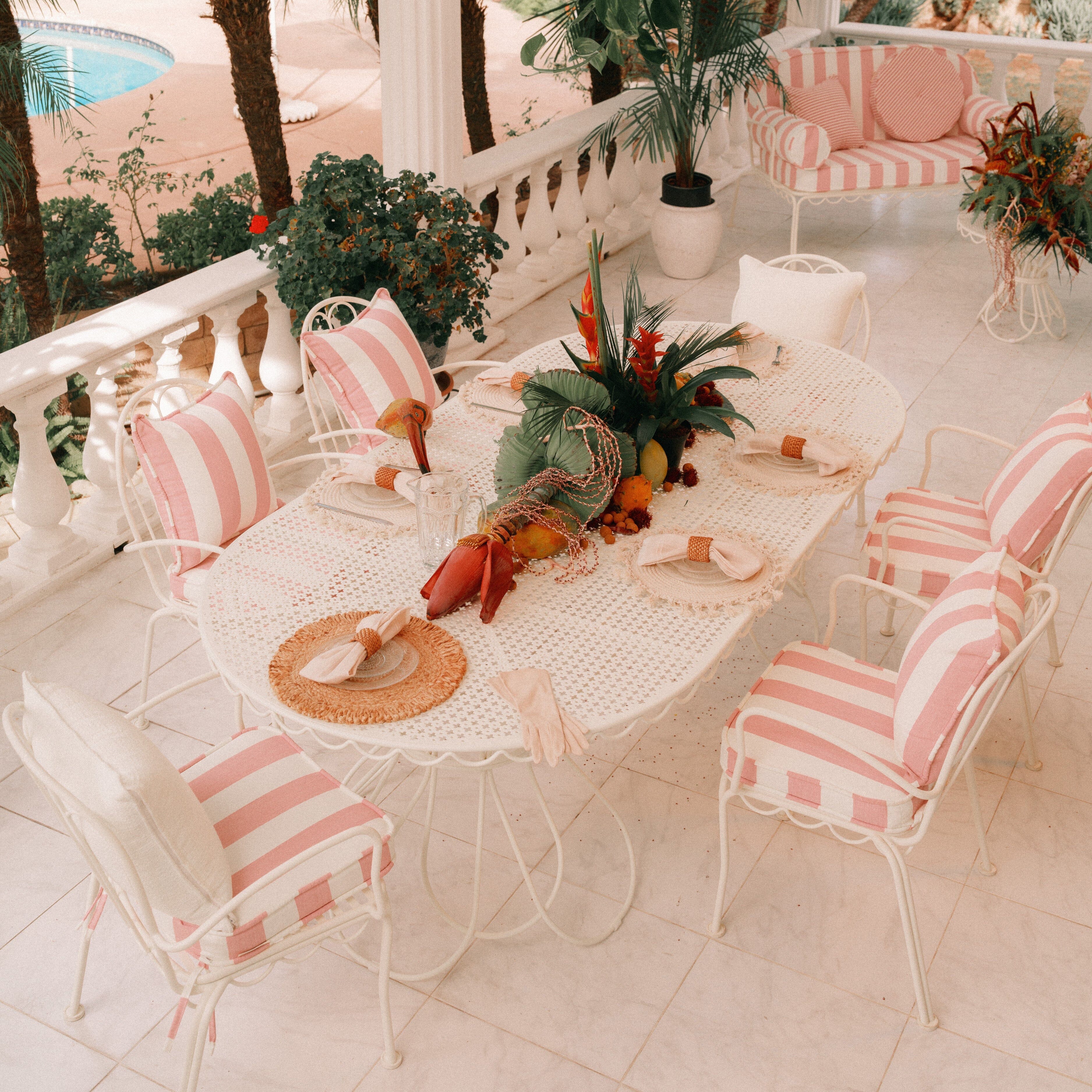 The Al Fresco Oval Dining Table - Antique White Al Fresco Dining Table Business & Pleasure Co Aus 