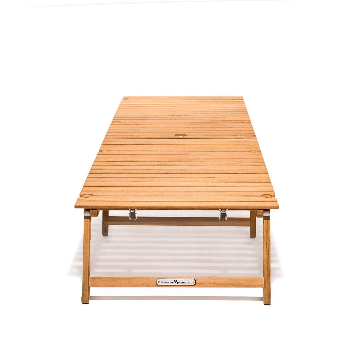 The Long Folding Table - Teakwood Long Folding Table Business & Pleasure Co. 