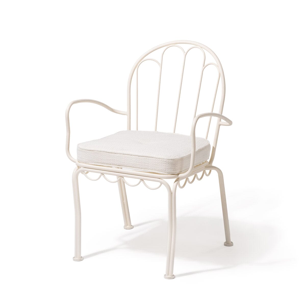 The Al Fresco Dining Chair Cushion - Boucle Antique White Al Fresco Dining Chair Cushion Business & Pleasure Co Aus 