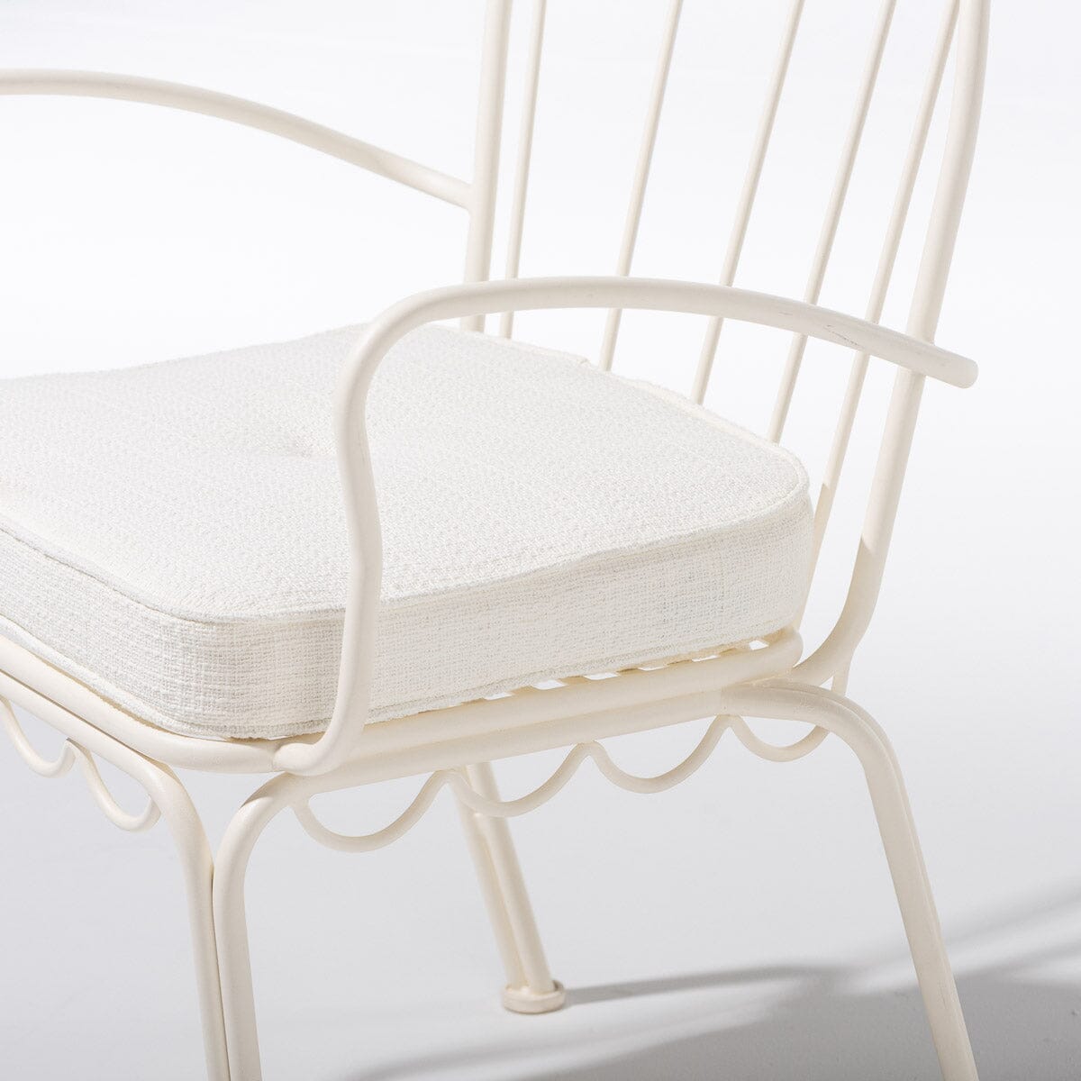 The Al Fresco Dining Chair Cushion - Boucle Antique White Al Fresco Dining Chair Cushion Business & Pleasure Co Aus 