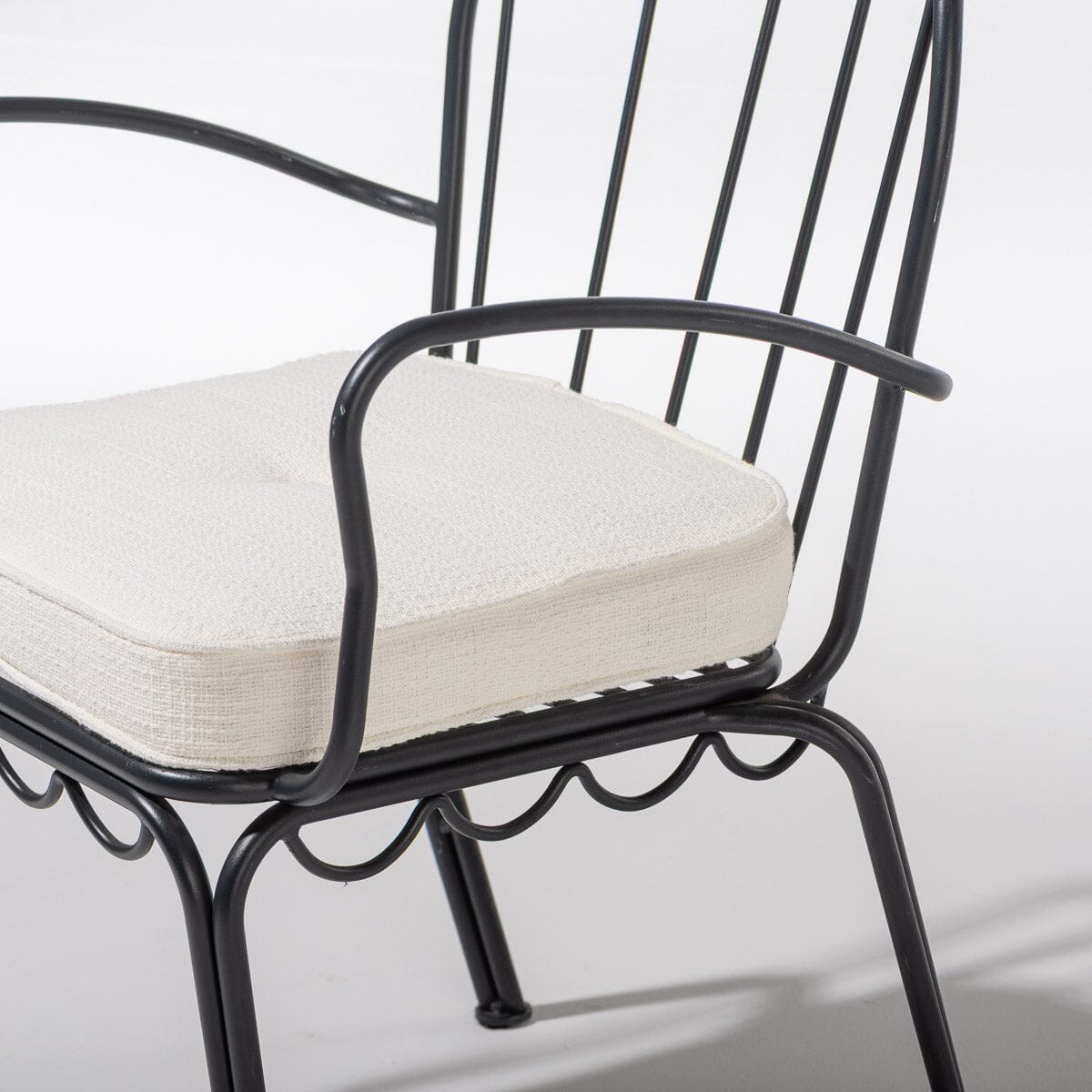 The Al Fresco Dining Chair Cushion - Boucle Antique White Al Fresco Dining Chair Cushion Business & Pleasure Co Aus 