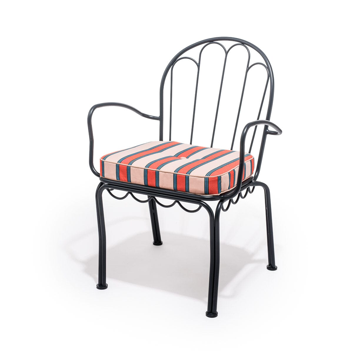 The Al Fresco Chair Cushion - Bistro Dusty Pink Stripe Al Fresco Chair Cushion Business & Pleasure Co Aus 