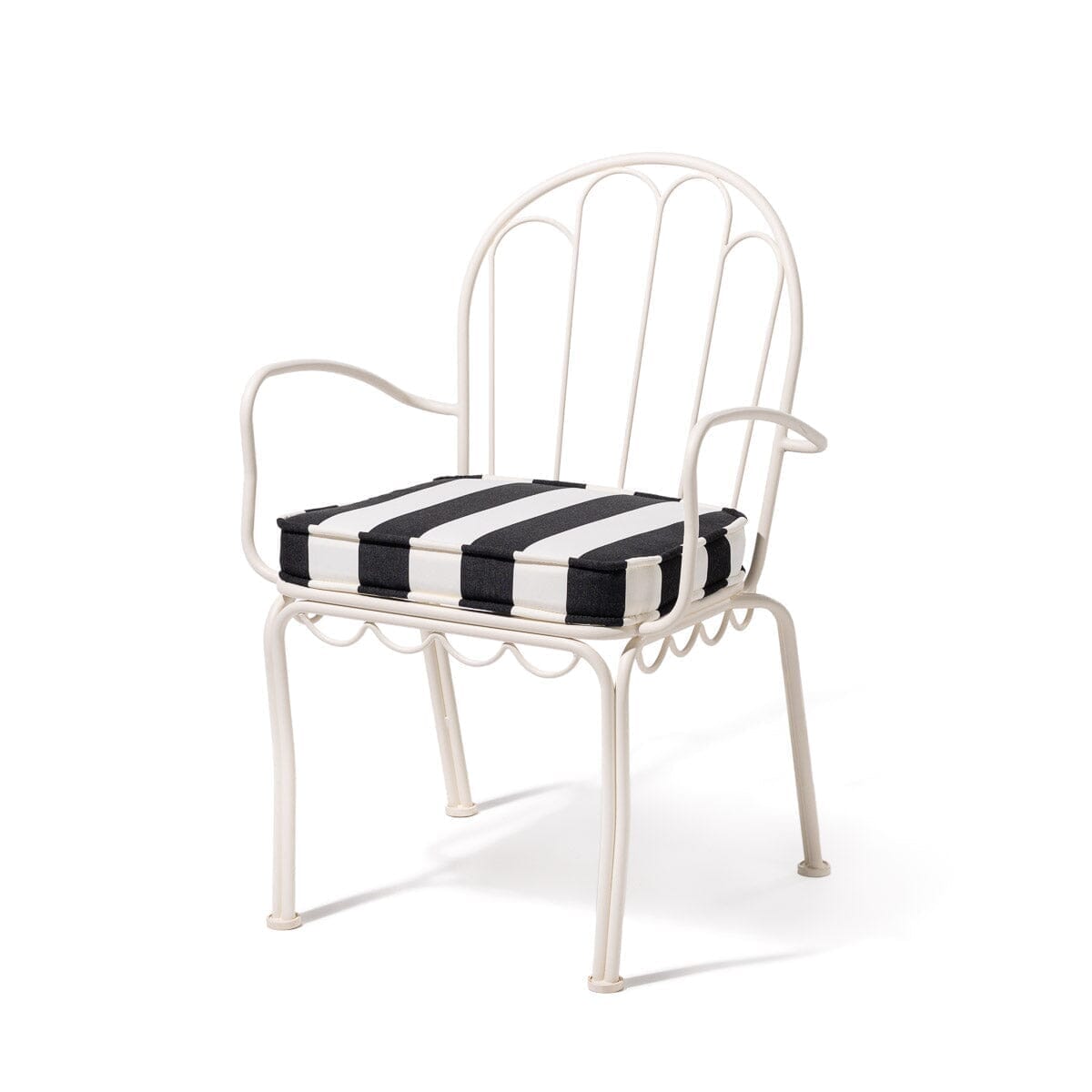 Product image of Al Fresco Dining Chair in Crew Vintage Black Stripe | Antique White Frame Al Fresco Dining Chair Business & Pleasure Co Aus 