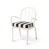 Swatch for Al Fresco Dining Chair in Crew Vintage Black Stripe | Antique White Frame