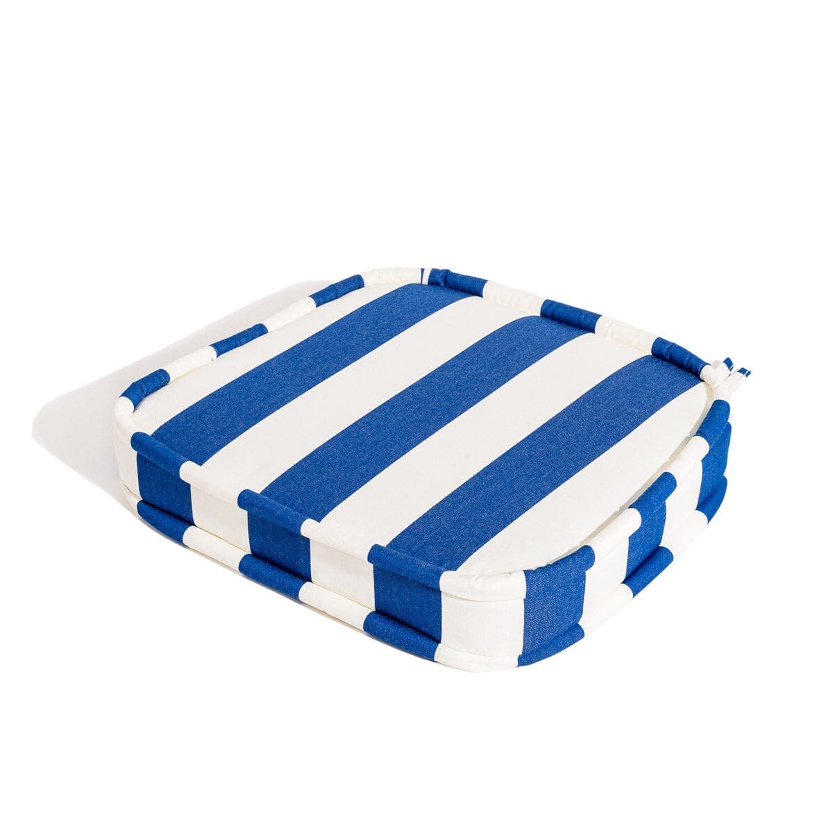 Product image of The Al Fresco Dining Chair Cushion - Crew Mediterranean Blue Stripe Al Fresco Chair Cushion Business & Pleasure Co. 