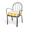 Swatch for The Al Fresco Dining Chair in Crew Mimosa Yellow Stripe | Vintage Black Frame