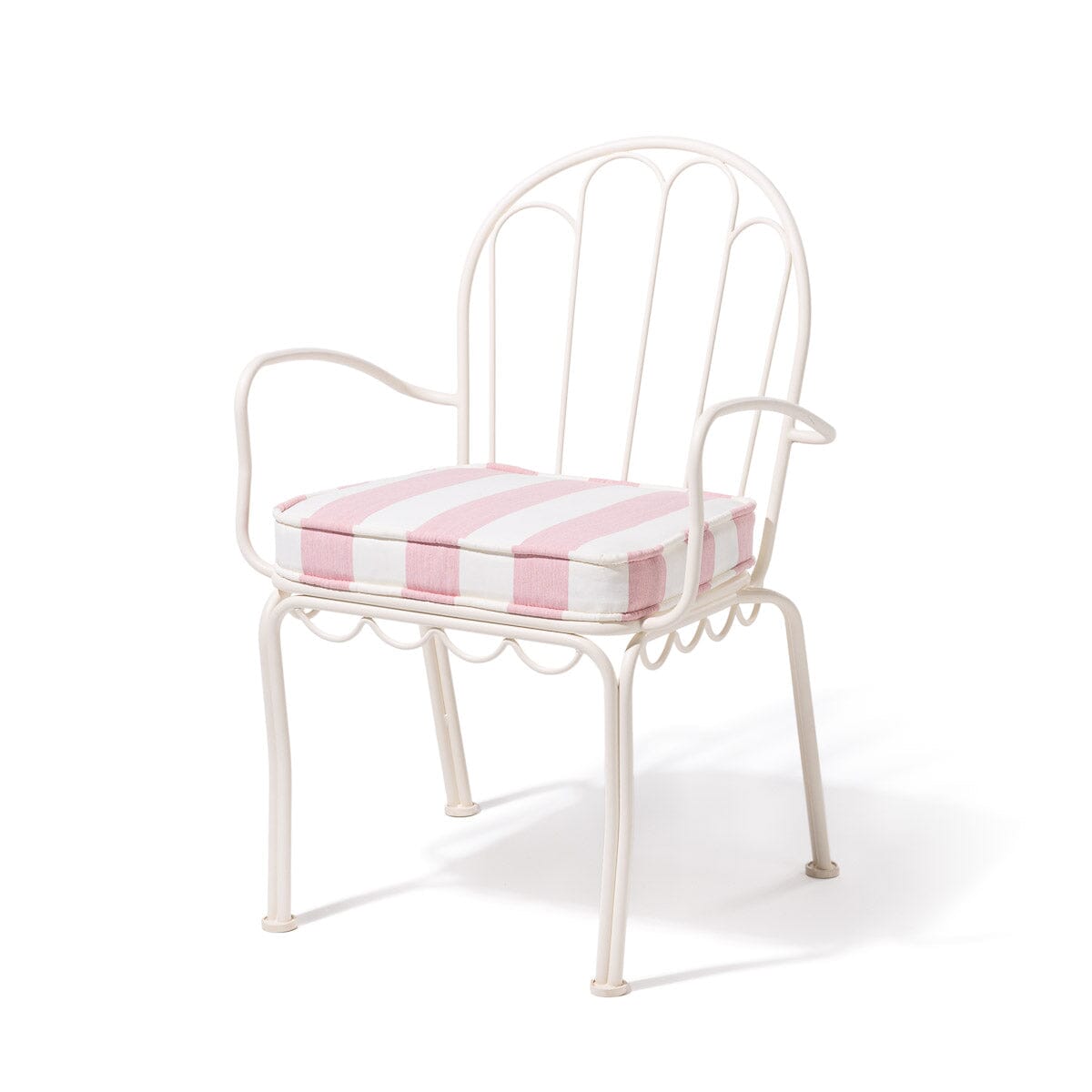 The Al Fresco Dining Chair Cushion - Crew Pink Stripe Al Fresco Dining Chair Cushion Business & Pleasure Co Aus 