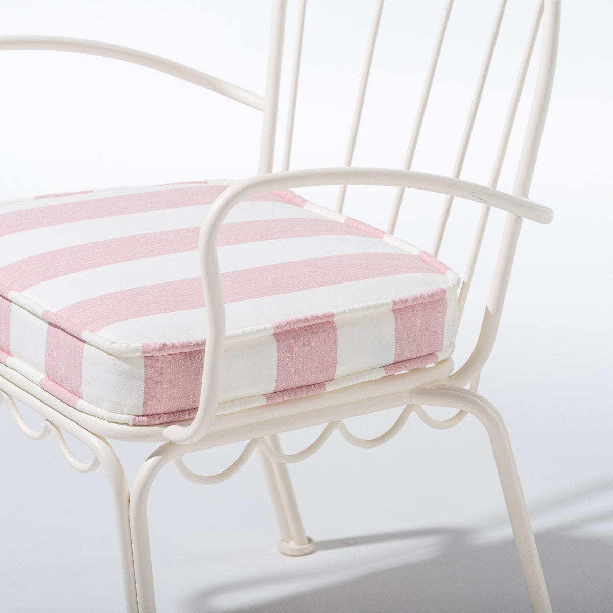 The Al Fresco Dining Chair Cushion - Crew Pink Stripe Al Fresco Dining Chair Cushion Business & Pleasure Co Aus 