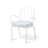 Swatch for Al Fresco Dining Chair in Hanalei Bay Blue Jacquard | Antique White Frame