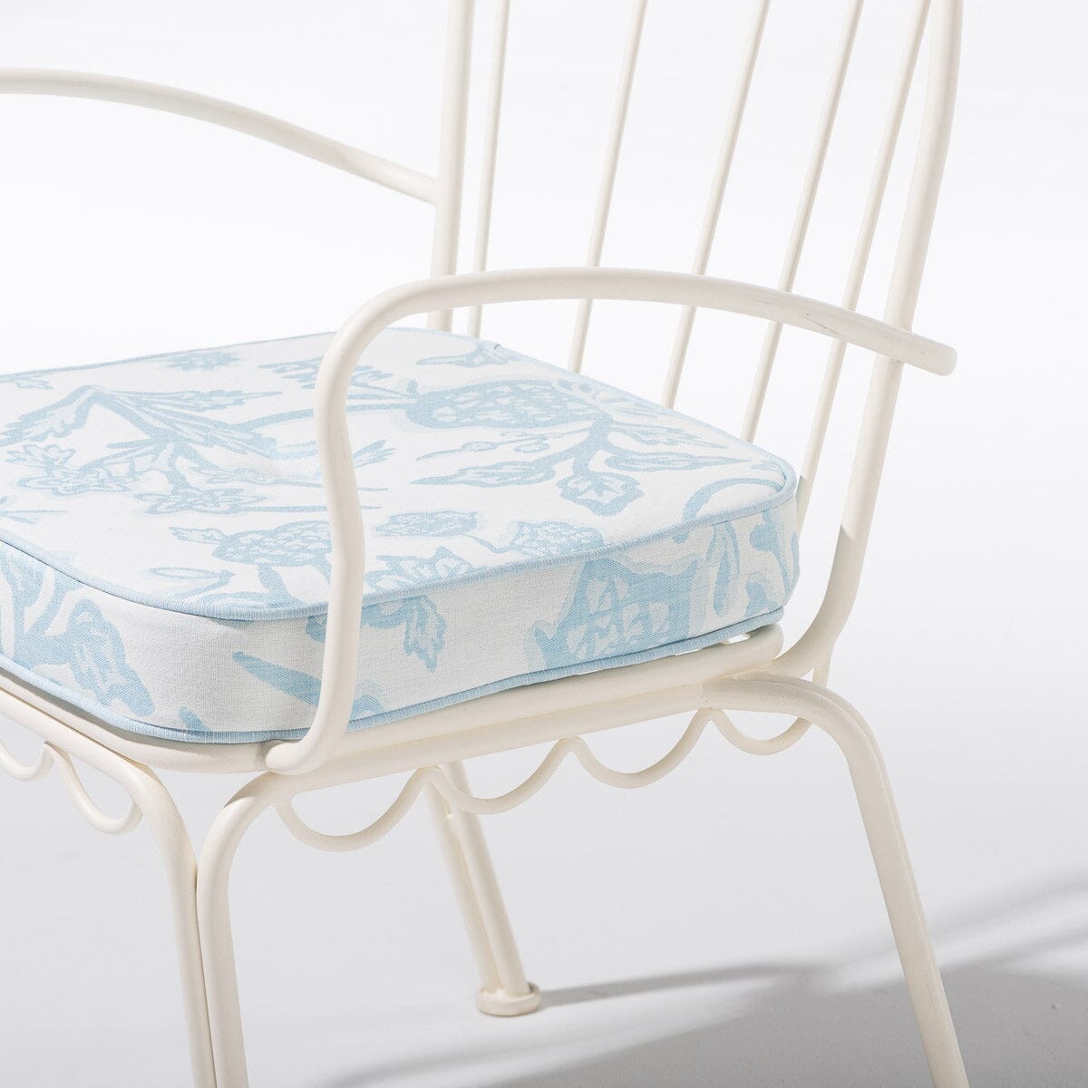 The Al Fresco Dining Chair Cushion - Hanalei Bay Blue Jacquard Al Fresco Dining Chair Cushion Business & Pleasure Co Aus 