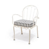 Swatch for The Al Fresco Dining Chair in Monaco Black Stripe | Antique White Frame