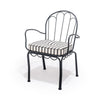Swatch for The Al Fresco Dining Chair in Monaco Black Stripe | Vintage Black Frame