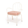Swatch for The Al Fresco Dining Chair in Monaco Le Sirenuse Stripe | Antique White Frame