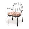 Swatch for The Al Fresco Dining Chair in Monaco Le Sirenuse Stripe | Vintage Black Frame