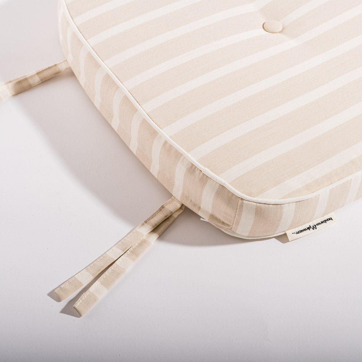 The Al Fresco Chair Cushion - Monaco Natural Stripe Al Fresco Chair Cushion Business & Pleasure Co Aus 