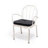 Swatch for The Al Fresco Dining Chair in Rivie Black | Antique White Frame