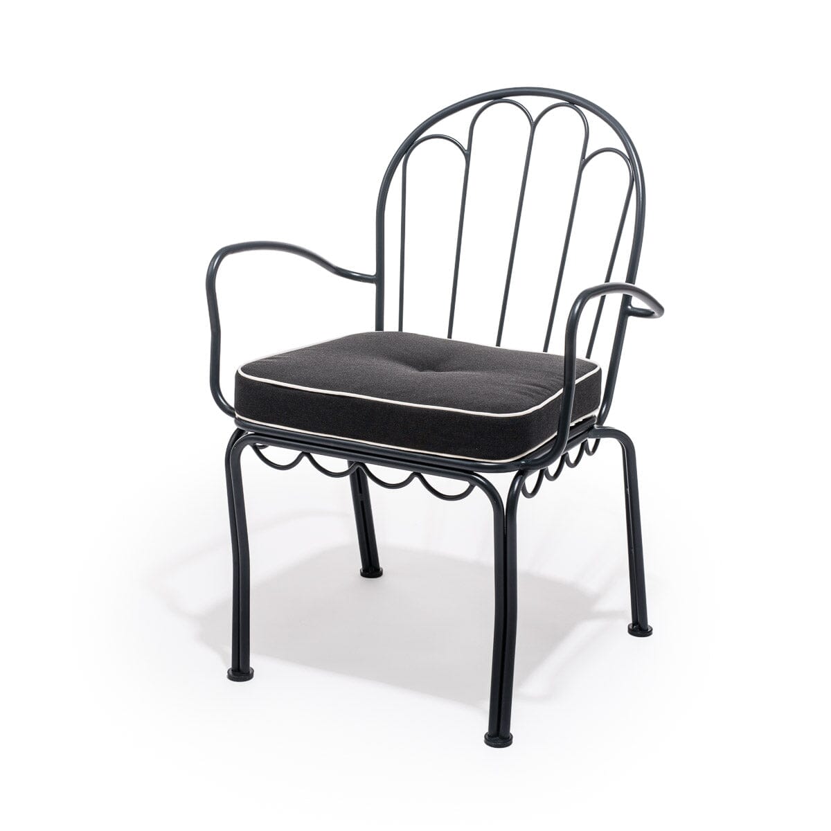 The Al Fresco Dining Chair in Rivie Black | Vintage Black Frame Al Fresco Dining Chair Business & Pleasure Co Aus 