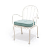 Swatch for The Al Fresco Dining Chair in Rivie Green | Antique White Frame