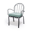 Swatch for The Al Fresco Dining Chair in Rivie Green | Vintage Black Frame