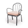 Swatch for The Al Fresco Dining Chair in Rivie Pink | Vintage Black Frame