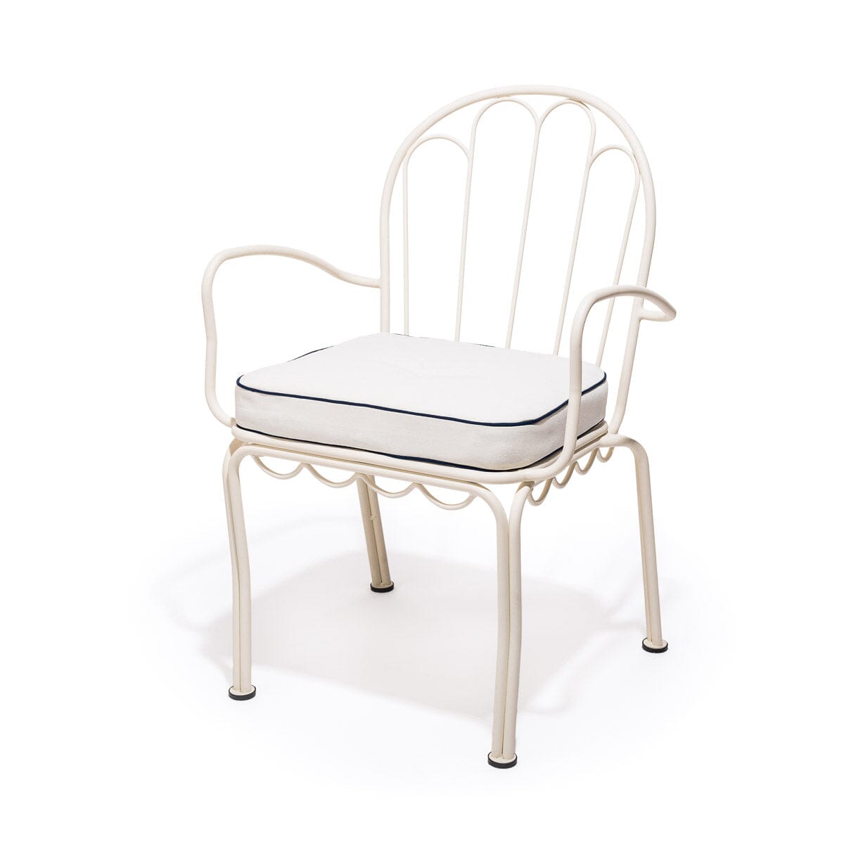 The Al Fresco Chair Cushion - Rivie White Al Fresco Chair Cushion Business & Pleasure Co Aus 