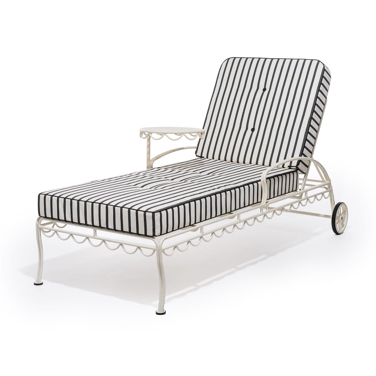 The Al Fresco Sun Lounger Cushion - Monaco Black Stripe Al Fresco Sun Lounger Cushions Business & Pleasure Co Aus 